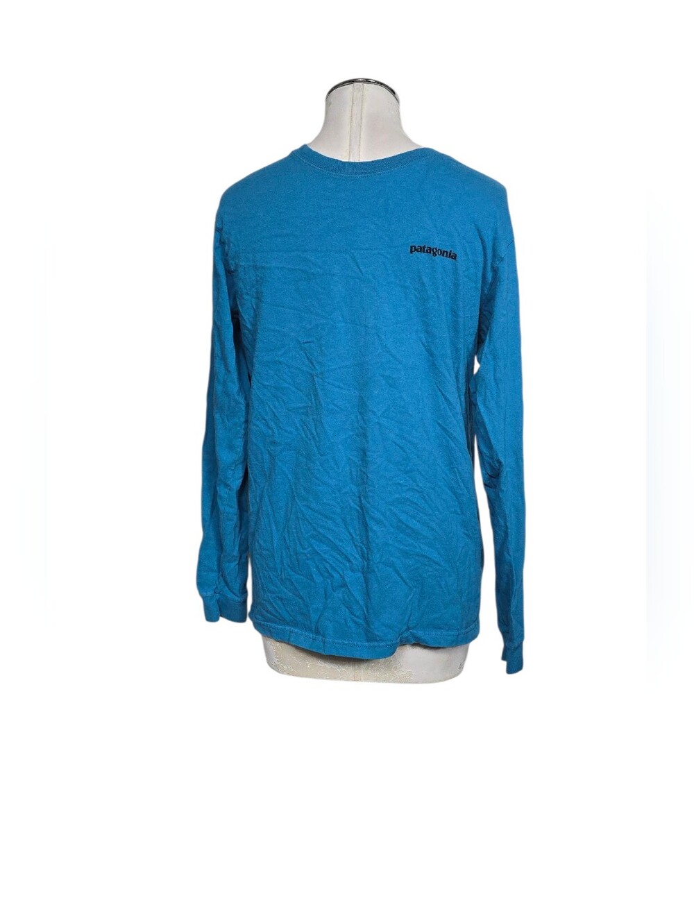 Patagonia Regular Fit Blue Long Sleeves Crewneck Shirt S
